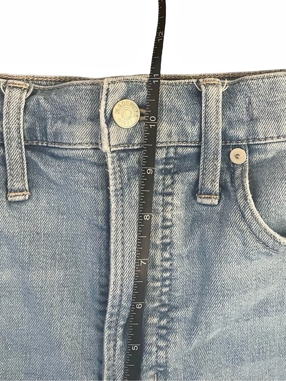 Madewell The Perfect Vintage Jeans 27T Light Wash Raw Hem - Picture 8 of 9